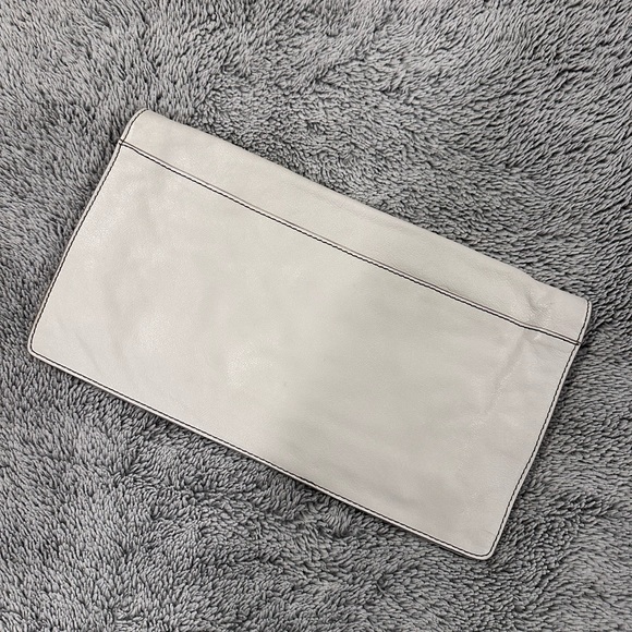 Used once! Banana leather clutch - ivory / off white - so pretty! - Picture 6 of 7